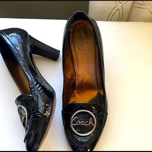 Coach Hannah Crinkle Patent Leather Pumps